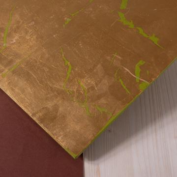 Set de Table en bois doré, vert péridot, carré [2]