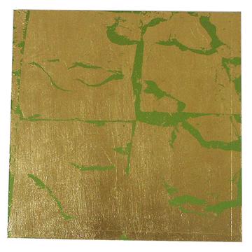 Set de Table en bois doré, vert prairie, carré