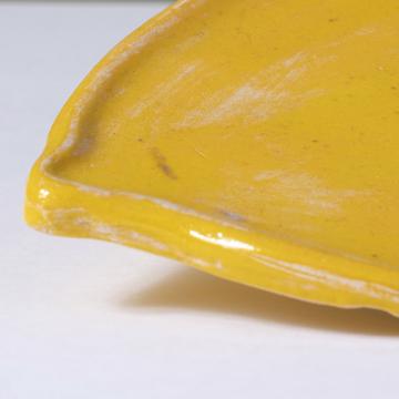 Assiette à Tapas Citron en faïence estampée, jaune [2]