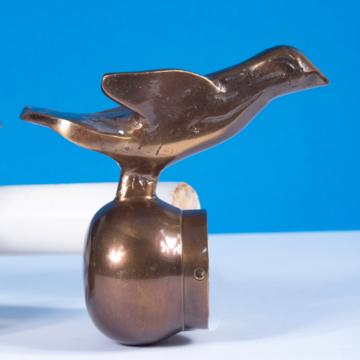 Embout de tringle à rideau Oiseau en laiton, bronze [7]