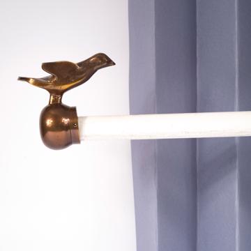 Embout de tringle à rideau Oiseau en laiton, bronze [8]