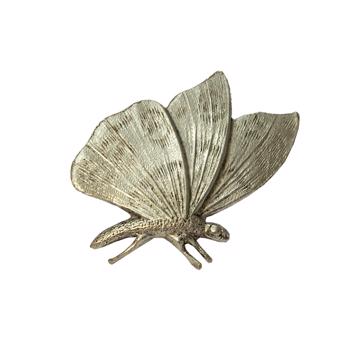Pin's Papillon en cuivre argenté ou doré, argent, droite