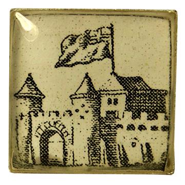 Boutons de Manchette Demeure en Découpage et résine, multicolore, chateau [1]