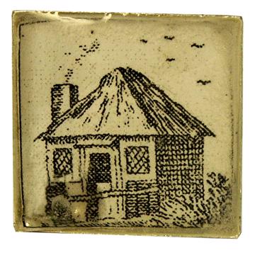 Boutons de Manchette Demeure en Découpage et résine, multicolore, maison [1]