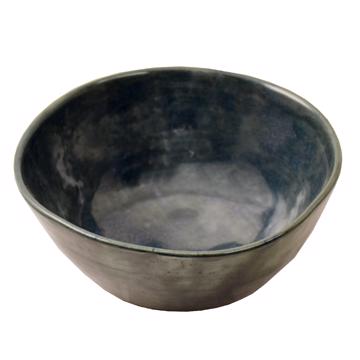 Round Bowl in earthenware, blue grey, 11 cm [3]