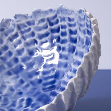 Bol Oursin en Porcelaine façonnée, bleu foncé [4]