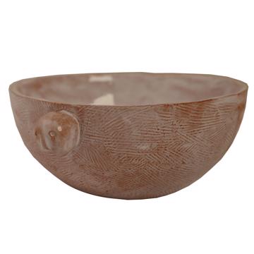 Face bowl in stamped earthenware, snow white, the bowl [1]