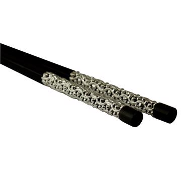 Filigree Chopsticks in ebony, silver [2]