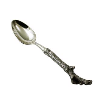 Coral spoon in silver plated