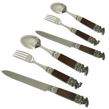 Set for 6 - Neptune cutlery, dark red, cutlery set for 6 pers - 36 pieces [2]