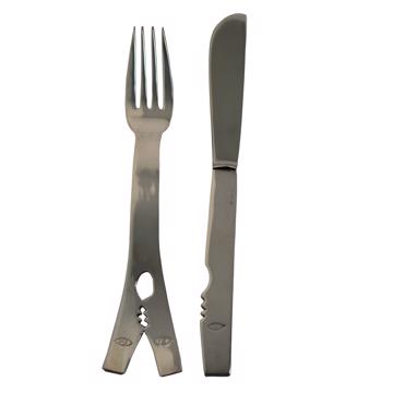 "The Kiss" cutlery in silver plated, silver, set of 2 [3]