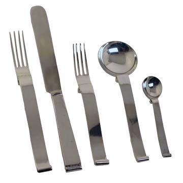 Vague cutlery in silver plated, silver, set of 5 [3]