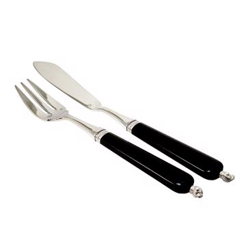 Rambouillet fish cutlery in silver plated and ebony