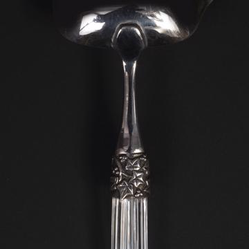 Fidélio cream ladle in silver plated and cristal, transparent [6]