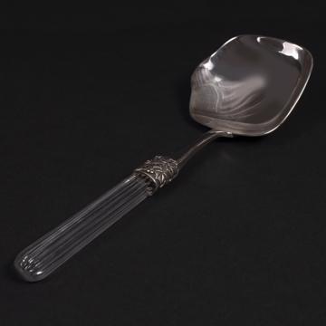 Fidélio cream ladle in silver plated and cristal, transparent [7]