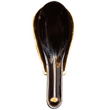 Horn Soup Spoon and Rest, gold, with rest [4]