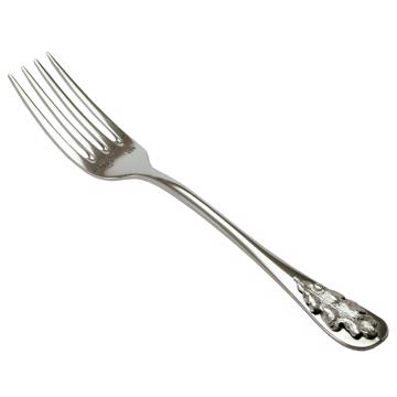 Silver leaves starter fork in silver plated