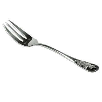 Silver leaves cake fork in silver plated, silver [3]