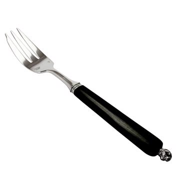 Rambouillet cake fork in silver plated and ebony, black [3]