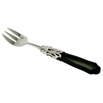 Saba oyster fork in Resin and silver, mat black [3]