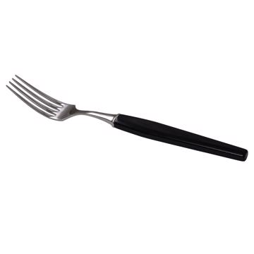 Piano fork in resin and stainless steel, black, ta