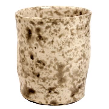 Sponge Cup in turned earthenware, cocoa