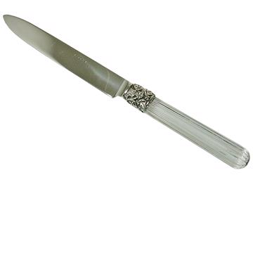 Couteau Fidélio en cristal et métal argenté, transparent, table  [3]