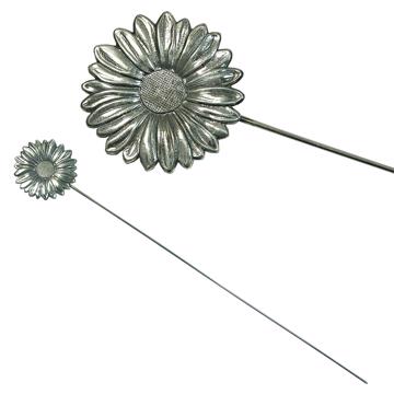 Flower decorations in silver plated copper, silver, daisy [3]