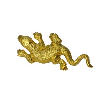 Lizard Pin's gold plated on Copper , mat gold