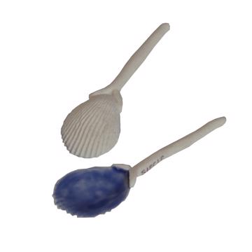 Concha spoon in shaped porcelain, dark blue [3]