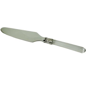 Fidélio serving knife in silver plated and cristal