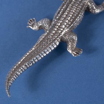 Salière et poivrière Crocodile en métal argenté ou doré, argent [3]