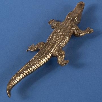 Crocodile salt and pepper shaker in silver or gold plated, gold [2]