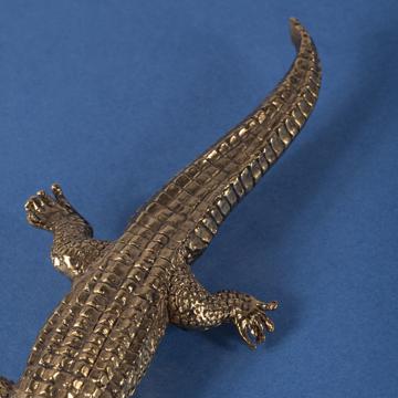 Crocodile salt and pepper shaker in silver or gold plated, gold [3]