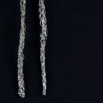 Stick earrings, silver, large [3]