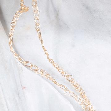 Lace necklace in gold plated, gold, 108 cm [2]