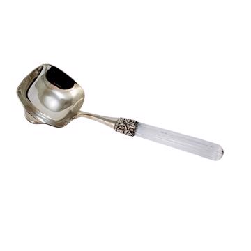 Fidélio cream ladle in silver plated and cristal, transparent [5]