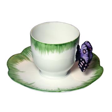 Tea or coffee cup form the Butterfly set, purple, coffee cup [4]