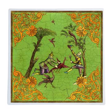 Chinoiseries, Chromo placemats in laminated paper, grass green
