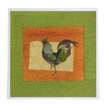 Roosters, Chromo placemats in laminated paper, multicolor, rooster 1 [1]