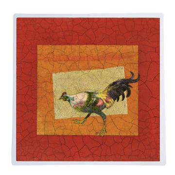 Roosters, Chromo placemats in laminated paper, multicolor, rooster 2 [1]