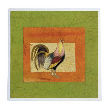 Roosters, Chromo placemats in laminated paper, multicolor, rooster 4 [1]