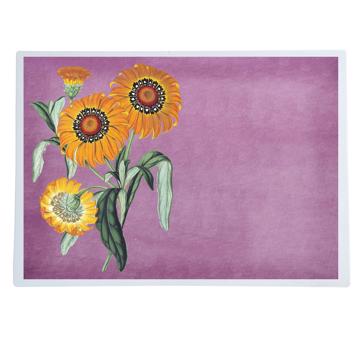Flowers, Chromo placemats in laminated paper, violet, flower 3 [1]