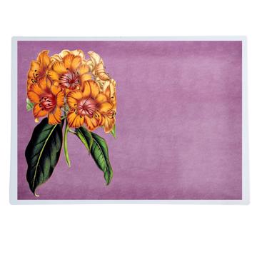 Flowers, Chromo placemats in laminated paper, violet, flower 5 [1]