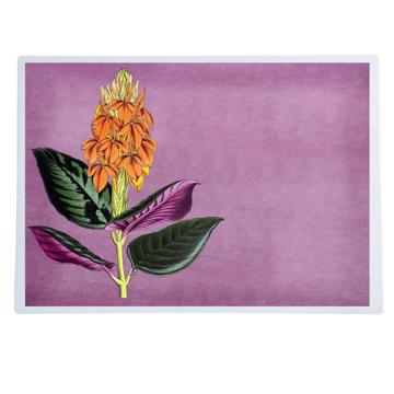 Flowers, Chromo placemats in laminated paper, violet, flower 7 [1]