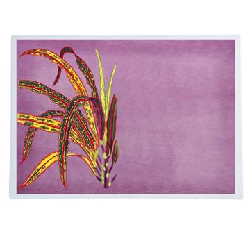 Flowers, Chromo placemats in laminated paper, violet, flower 8 [1]