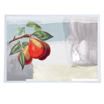 Fruits, Chromo placemats in laminated paper, blue grey, fruit 2 [1]