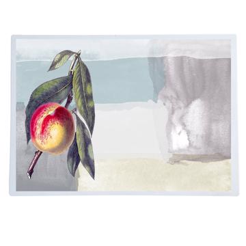 Fruits, Chromo placemats in laminated paper, blue grey, fruit 7 [1]
