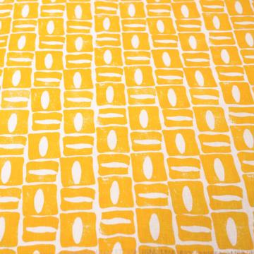 Eye placemat in linen, yellow [2]