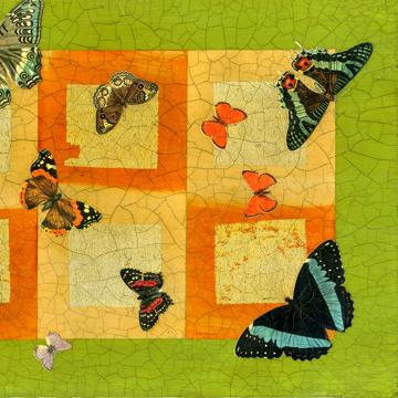 Butterfly, Chromo placemats in laminated paper, yellow [3]